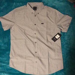 RVCA oxford shirt size Large slim fit nwt